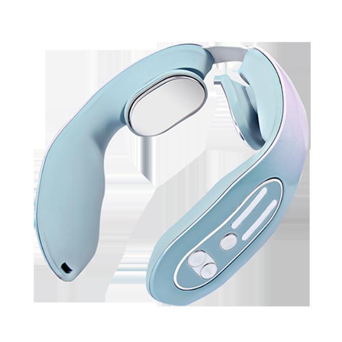 EMS Neck Acupoints Lymphvity Massager Device Intelligent Neck Massager With Heat Blue Hot Design - FUTURISTIC FLAIR