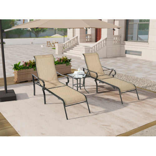 3-piece Set Of Terrace Lounge Chairs - FUTURISTIC FLAIR