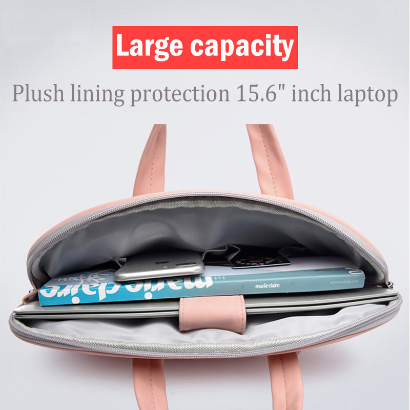 PU Leather Women Laptop Bag Notebook Carrying Case Briefcase For Macbook Air 13.3 14 15.6 Inch Men Handbags Shoulder Mouse Bag - FUTURISTIC FLAIR