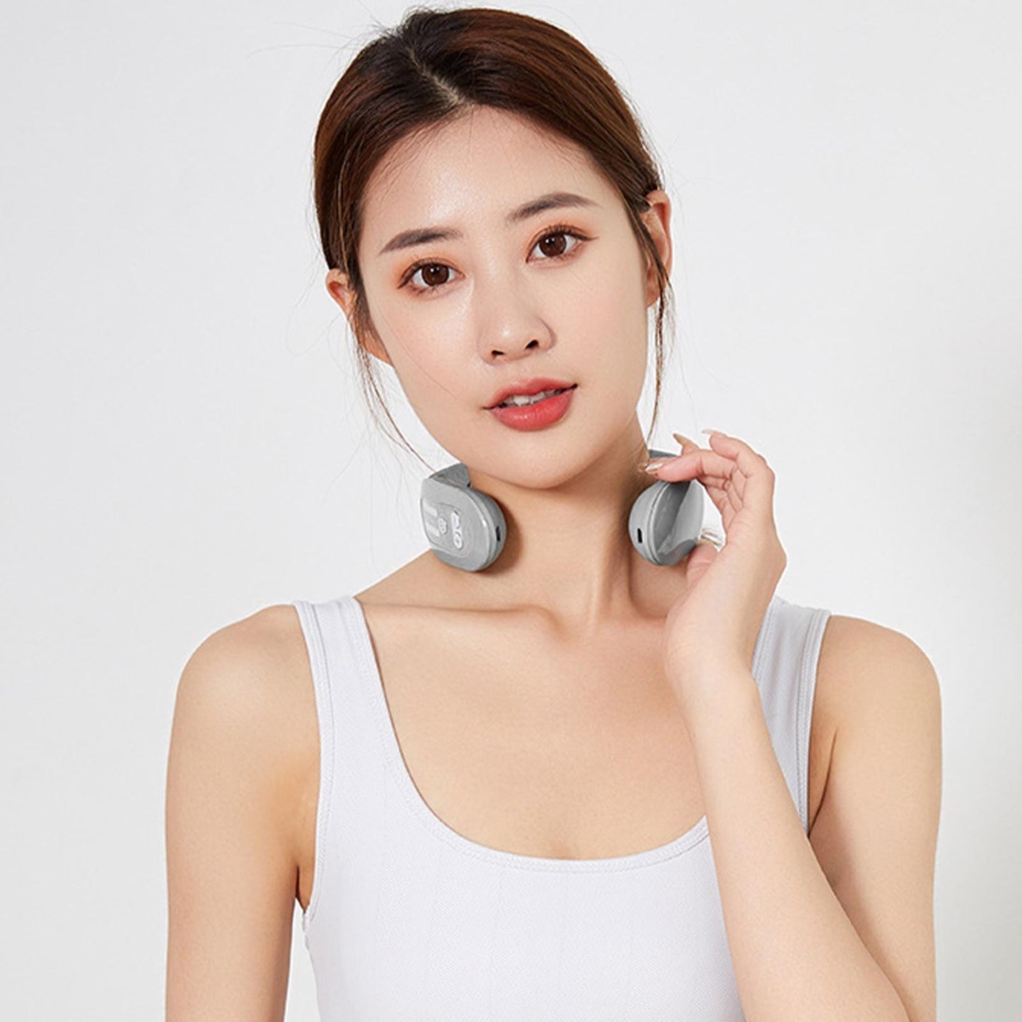 EMS Neck Acupoints Lymphvity Massager Device Intelligent Neck Massager With Heat Blue Hot Design - FUTURISTIC FLAIR