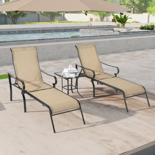 3-piece Set Of Terrace Lounge Chairs - FUTURISTIC FLAIR