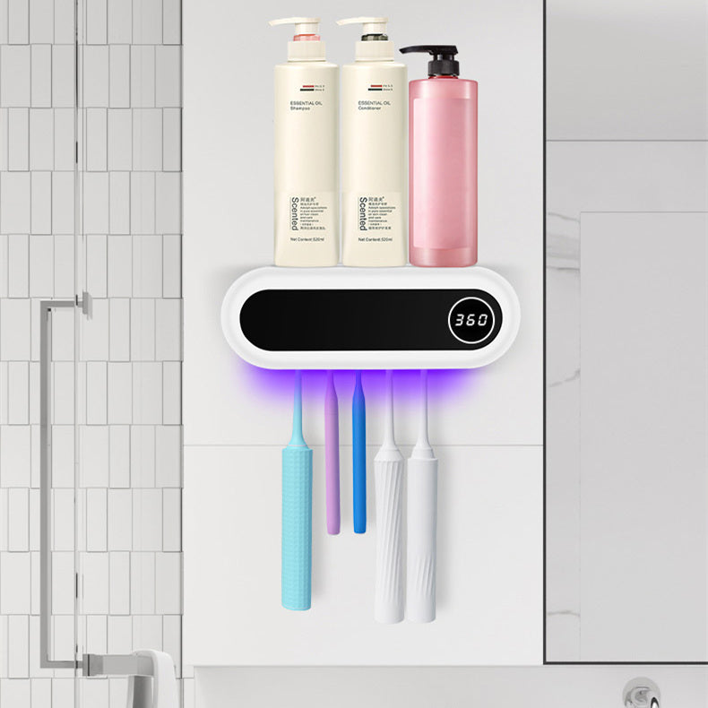 Wall Mounted Toothbrush Holder Smart Toothbrush UV Sterilizer Holder Toothpaste Dispenser Squeezer For Bathroom Accessories - FUTURISTIC FLAIR