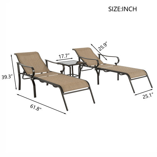 3-piece Set Of Terrace Lounge Chairs - FUTURISTIC FLAIR