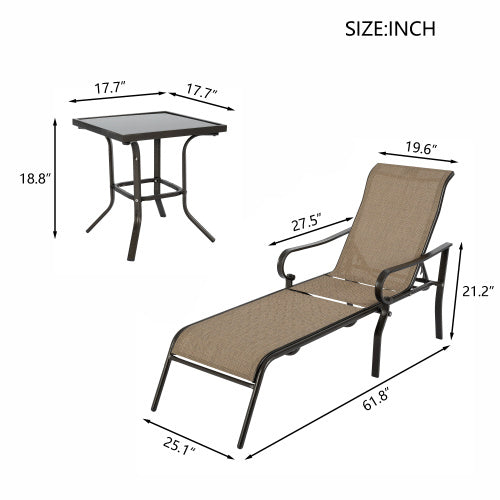 3-piece Set Of Terrace Lounge Chairs - FUTURISTIC FLAIR