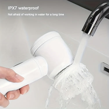 1pc Electric Spin Cleaning Brush,USB Rechargeable Handheld Kitch Cleaner Coldless Rotary Brush, Power Brush Bathroom Rechargeable Brush, Automatic Rotary Power Cleaning Brush For Cleaning - FUTURISTIC FLAIR