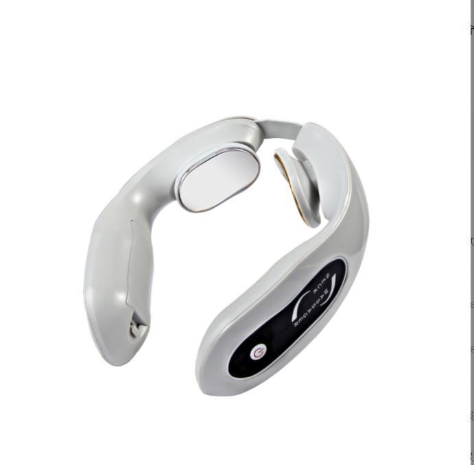 EMS Neck Acupoints Lymphvity Massager Device Intelligent Neck Massager With Heat Blue Hot Design - FUTURISTIC FLAIR