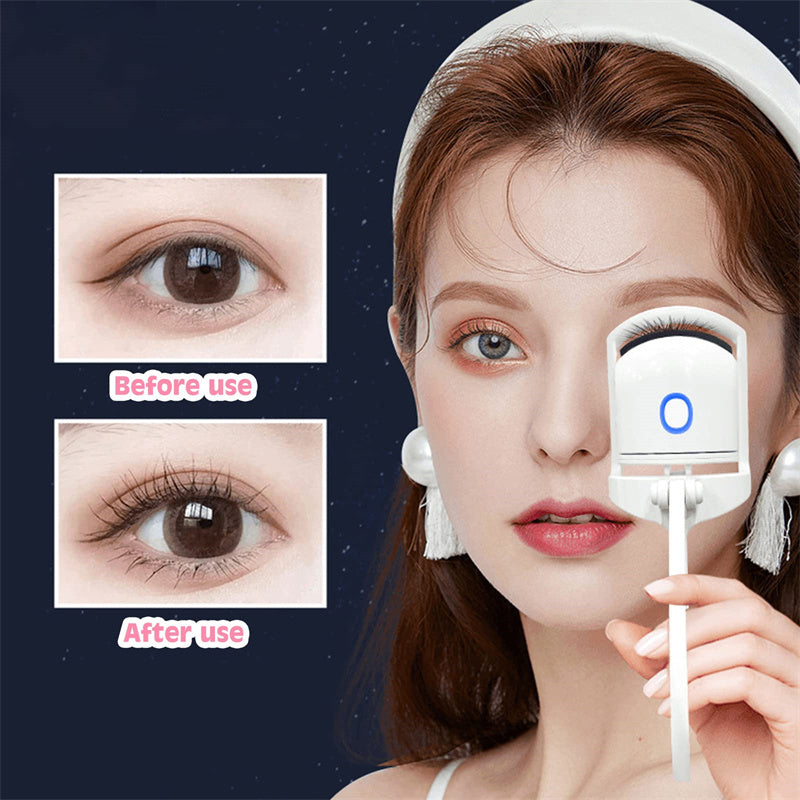 Heated Eyelash Curler Electric Temperature Control Mini Eyelash Curler Electric Portable Charging - FUTURISTIC FLAIR