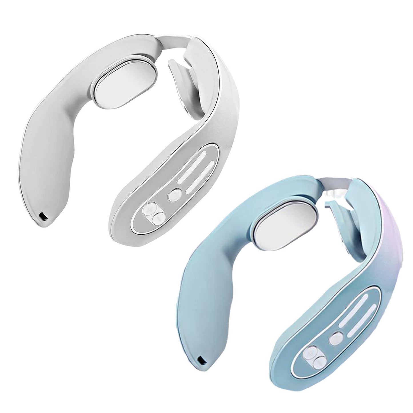 EMS Neck Acupoints Lymphvity Massager Device Intelligent Neck Massager With Heat Blue Hot Design - FUTURISTIC FLAIR