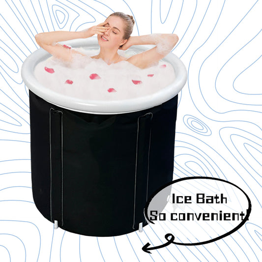 Portable Ice Baths Inflatable Air Ring PVC Bath Bath Household Bath Tub Holder Foldable Bath Tub For Recovery Therapy Outdoor - FUTURISTIC FLAIR 