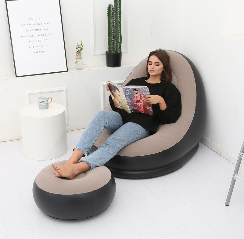 Lazy Bean Bag with Inflatable Folding Sofa - FUTURISTIC FLAIR 