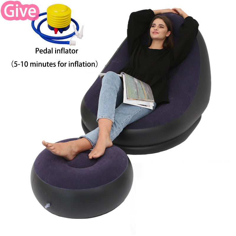 Lazy Bean Bag with Inflatable Folding Sofa - FUTURISTIC FLAIR 