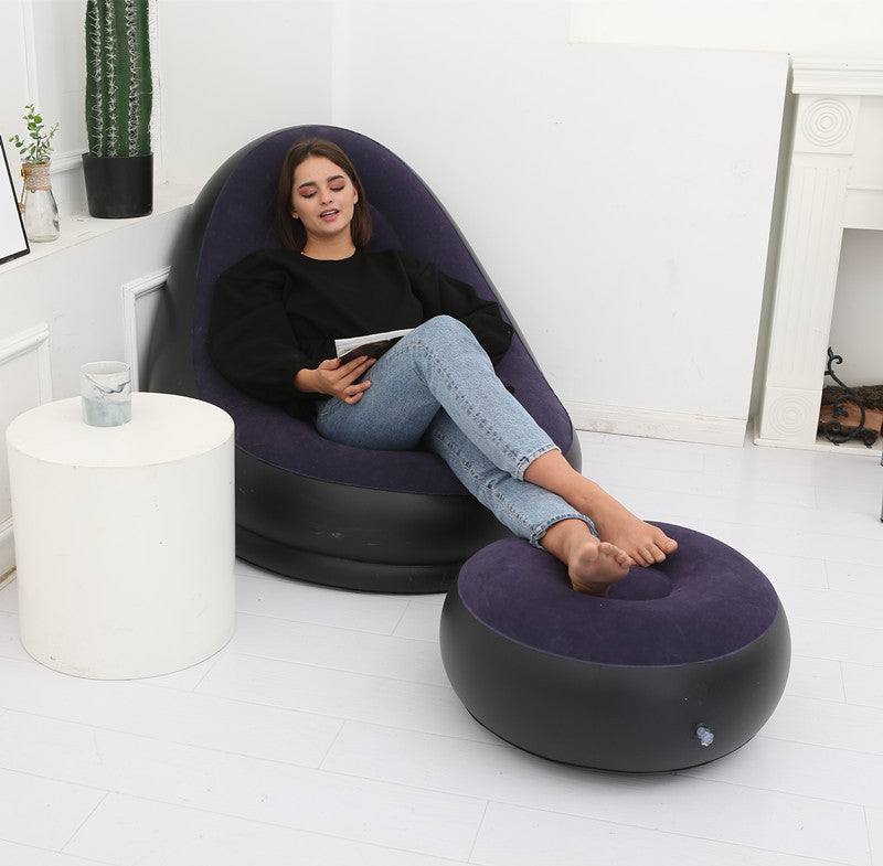Lazy Bean Bag with Inflatable Folding Sofa - FUTURISTIC FLAIR 