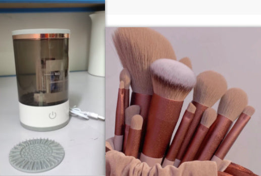 Women Eye Shadow Brush Cleaning Tool Portable Electric Makeup Brush Cleaner Machine With USB Charging Automatic Cosmetic Brush - FUTURISTIC FLAIR 