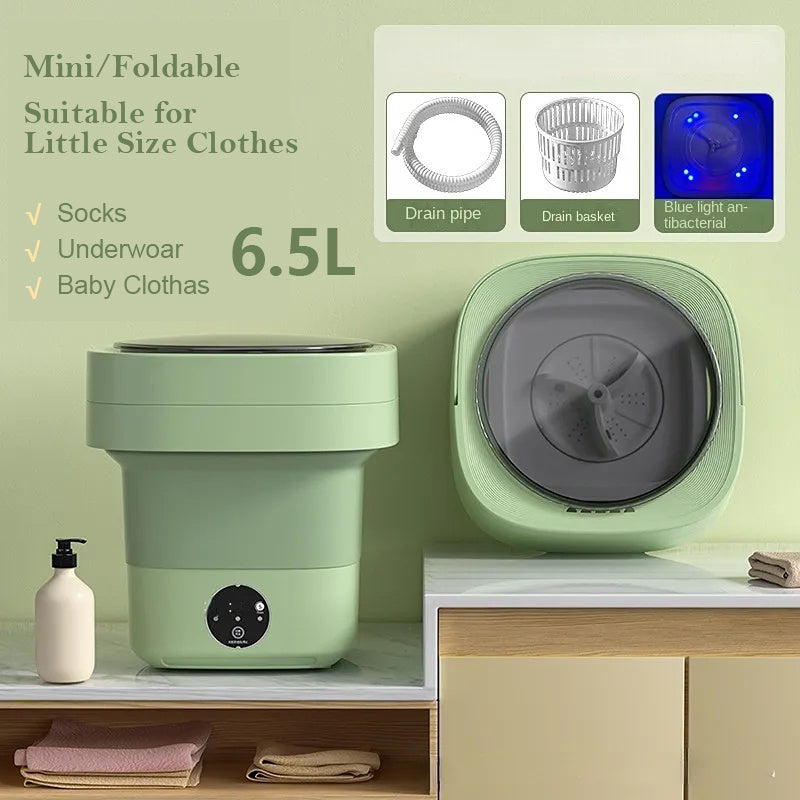 Mini Foldable Washing Machine Portable Mini Socks Underwear Panties Washing Machine Big Capacity 3 Models With Spinning Dry Gadgets - FUTURISTIC FLAIR 