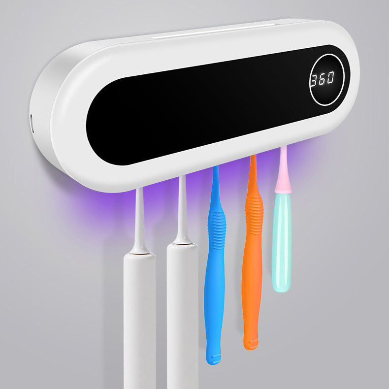 Wall Mounted Toothbrush Holder Smart Toothbrush UV Sterilizer Holder Toothpaste Dispenser Squeezer For Bathroom Accessories - FUTURISTIC FLAIR 