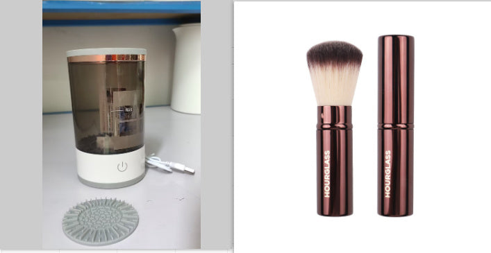 Women Eye Shadow Brush Cleaning Tool Portable Electric Makeup Brush Cleaner Machine With USB Charging Automatic Cosmetic Brush - FUTURISTIC FLAIR 