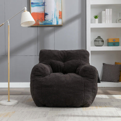Soft Teddy Tufted Foam Bean Bag Chair - FUTURISTIC FLAIR 