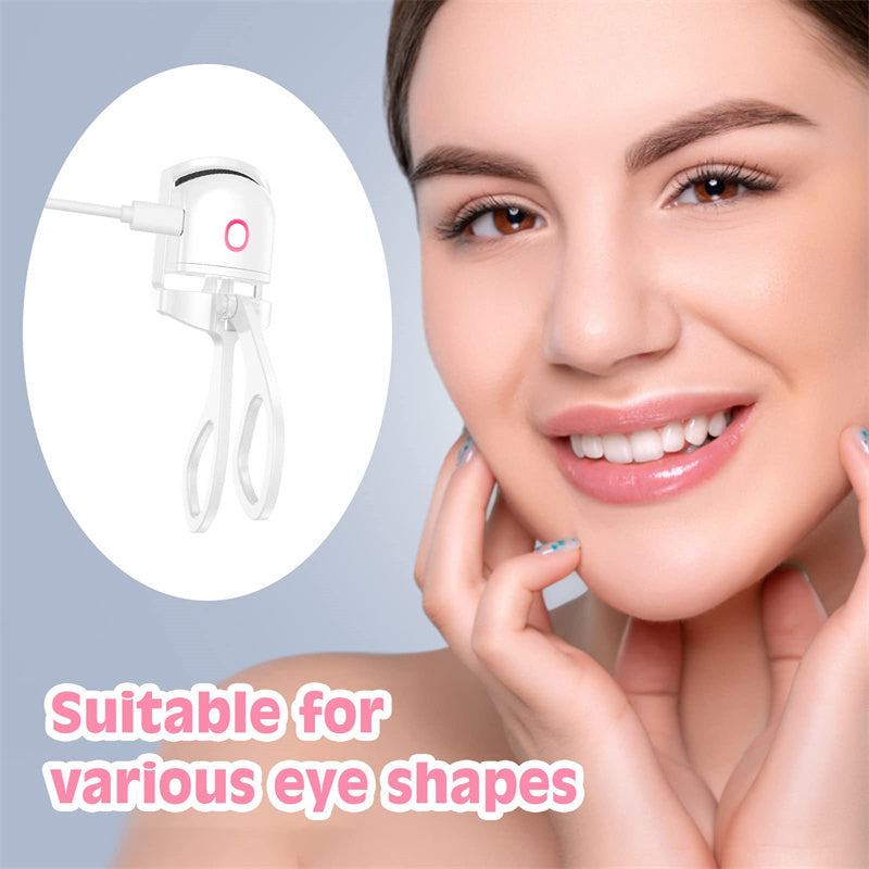 Heated Eyelash Curler Electric Temperature Control Mini Eyelash Curler Electric Portable Charging - FUTURISTIC FLAIR 