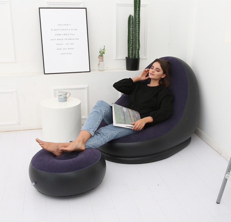 Lazy Bean Bag with Inflatable Folding Sofa - FUTURISTIC FLAIR 