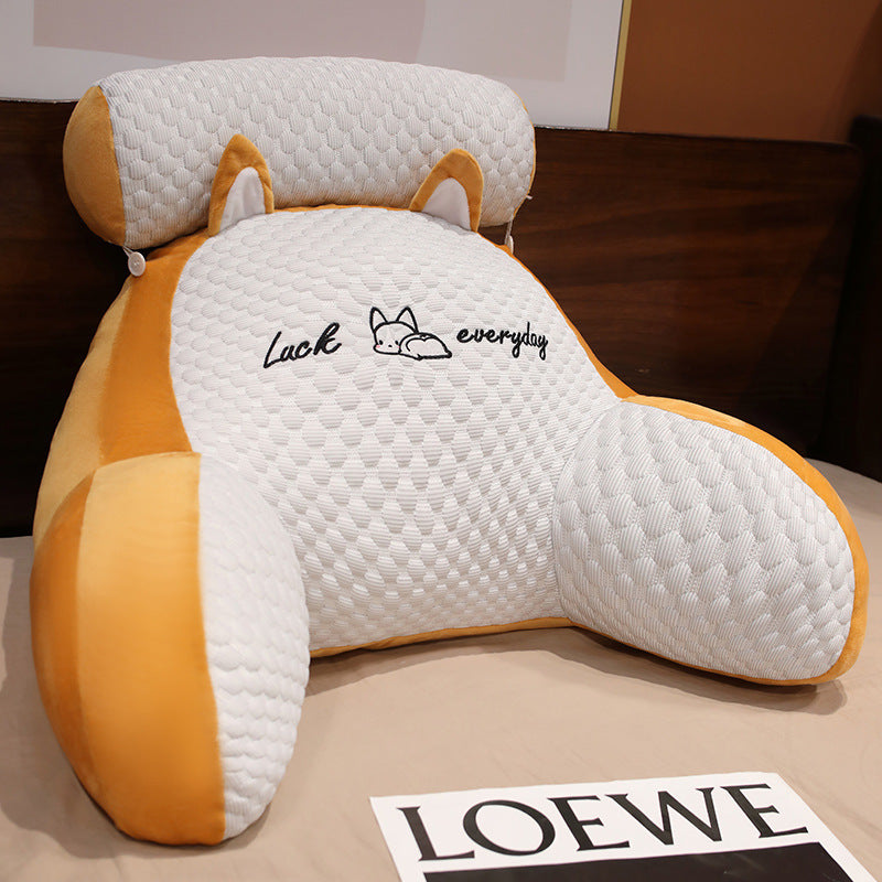 Sofa Fluffy Cushion Luncheon Pillow Triangle Reading Cushion Bedside Soft Large Backrest Lumbar Cushion Office Chair Cushion - FUTURISTIC FLAIR 
