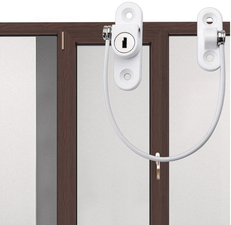 Window Security Chain Lock Window Cable Lock Restrictor Multifunctional Window Lock Door Security Guard for Baby Safety 1Pcs - FUTURISTIC FLAIR 