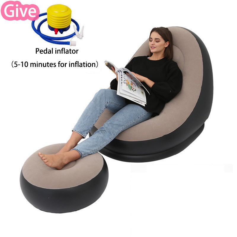 Lazy Bean Bag with Inflatable Folding Sofa - FUTURISTIC FLAIR 
