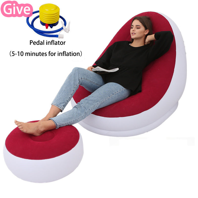 Lazy Bean Bag with Inflatable Folding Sofa - FUTURISTIC FLAIR 