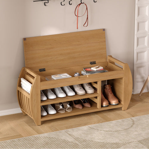 Retro Multifunctional Storage Bench - FUTURISTIC FLAIR 
