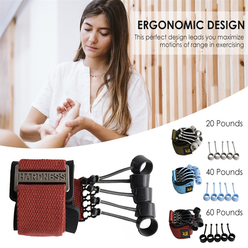 Training Device Hand Yoga Resistance Band Finger Gripper Strength Trainer Extensor Exerciser Finger Flexion And Extension - FUTURISTIC FLAIR 