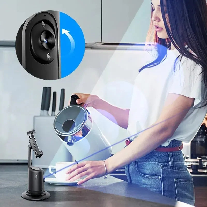 360 Auto Face Tracking Gimbal AI Smart Gimbal Face Tracking Auto Phone Holder For Smartphone Video Vlog Live Stabilizer Tripod - FUTURISTIC FLAIR 