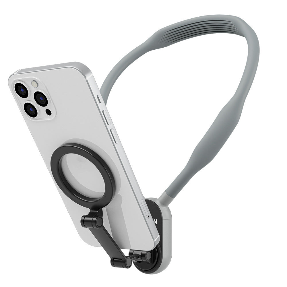 Silicone Phone Magnetic Neck Mount Quick Release Hold For Phone Magsafe Magnetic Suction Cell Phone Neck Hanging Bracket - FUTURISTIC FLAIR 