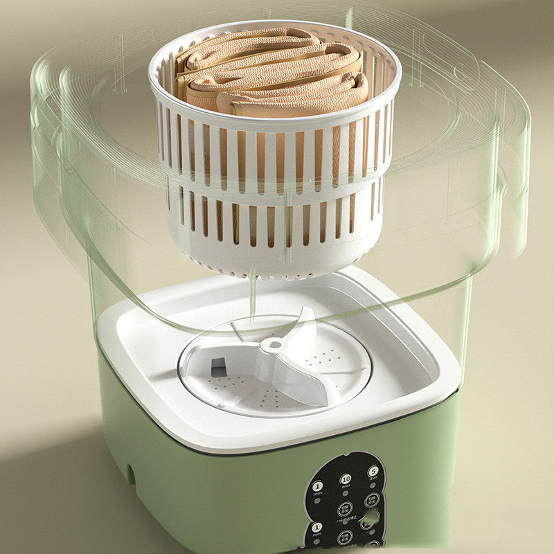 Mini Foldable Washing Machine Portable Mini Socks Underwear Panties Washing Machine Big Capacity 3 Models With Spinning Dry Gadgets - FUTURISTIC FLAIR 