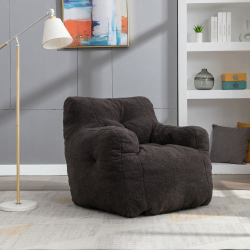 Soft Teddy Tufted Foam Bean Bag Chair - FUTURISTIC FLAIR 