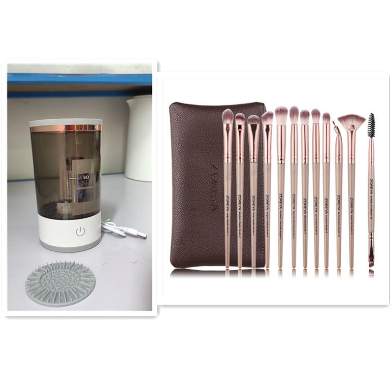 Women Eye Shadow Brush Cleaning Tool Portable Electric Makeup Brush Cleaner Machine With USB Charging Automatic Cosmetic Brush - FUTURISTIC FLAIR 