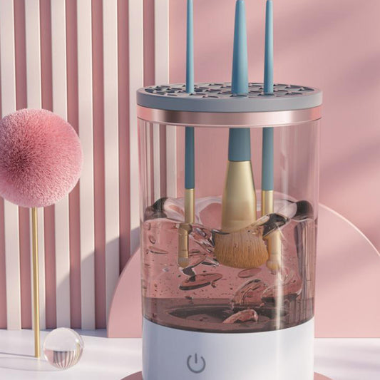 Women Eye Shadow Brush Cleaning Tool Portable Electric Makeup Brush Cleaner Machine With USB Charging Automatic Cosmetic Brush - FUTURISTIC FLAIR 
