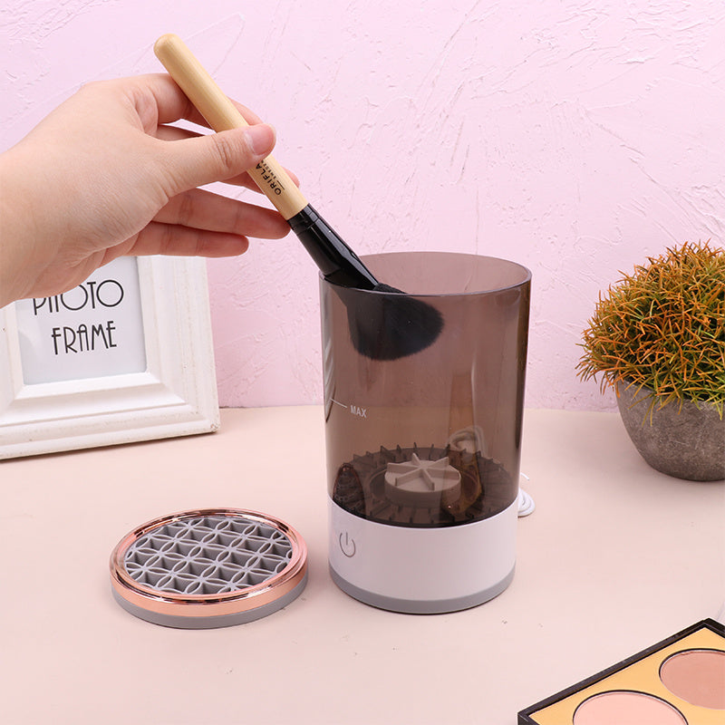 Women Eye Shadow Brush Cleaning Tool Portable Electric Makeup Brush Cleaner Machine With USB Charging Automatic Cosmetic Brush - FUTURISTIC FLAIR 