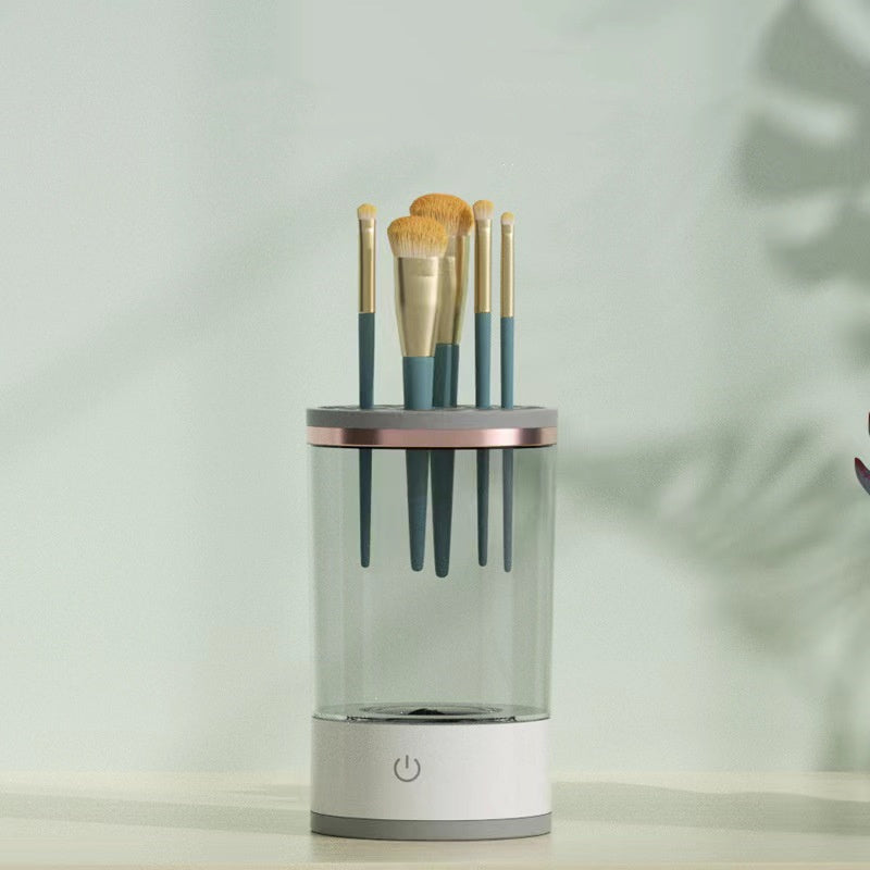 Women Eye Shadow Brush Cleaning Tool Portable Electric Makeup Brush Cleaner Machine With USB Charging Automatic Cosmetic Brush - FUTURISTIC FLAIR 